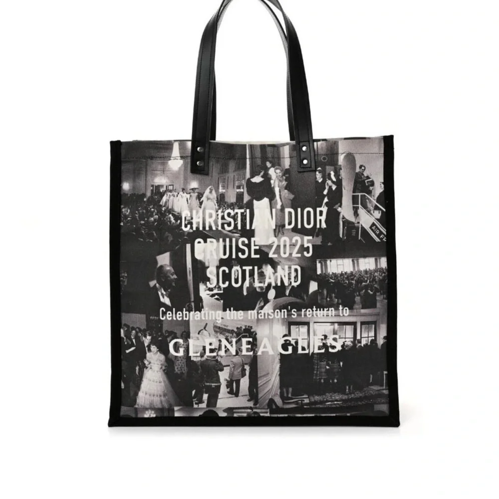 Dior Black and White Graphic Tote Bag - Picture 1 of 5